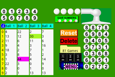 Lottery Pick 4 Game Tracking