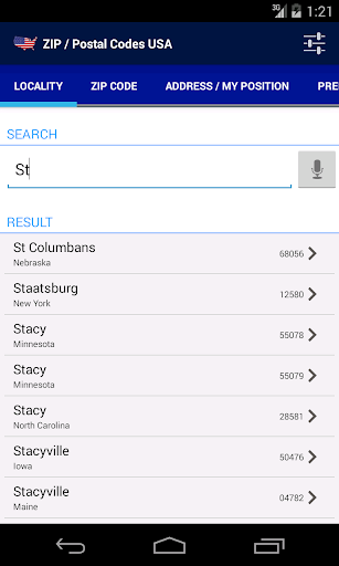 ZIP Postal Codes USA