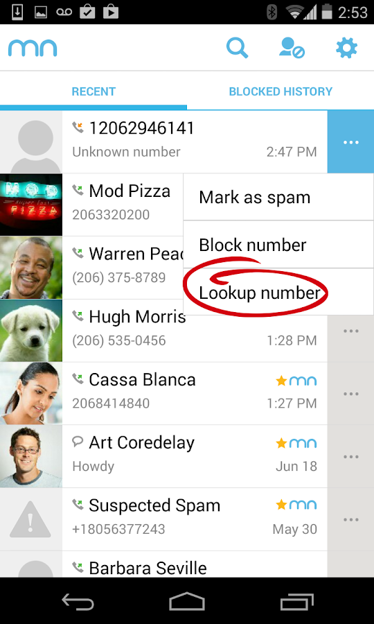 Mr. Number-Block calls & spam - screenshot