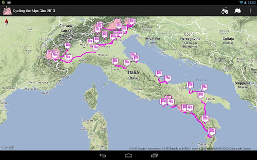 Giro d'Italia routes 2013