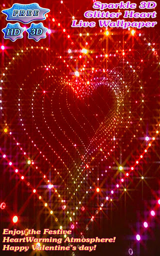 3D Sparkle Glitter Heart Free