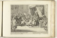 Koning Willem III en koningin Maria ontvangen de kroon van Schotland en leggen de eed af, 1689