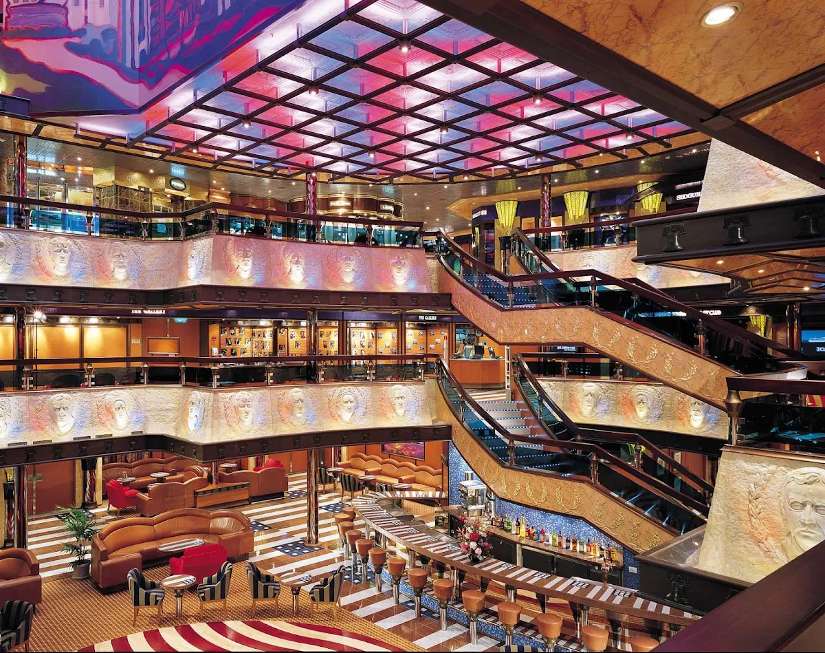 Carnival-Valor-American-Atrium -  Carnival Valor's American Atrium celebrates American heroes and courage.