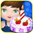Baby birthday cake maker mobile app icon