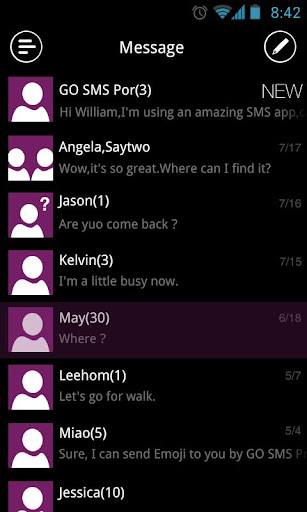 GOSMS WP8 Purple Theme