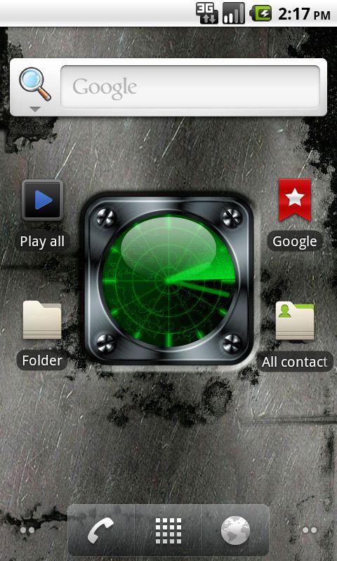 Android application Radar Clock Live Wallpaper screenshort