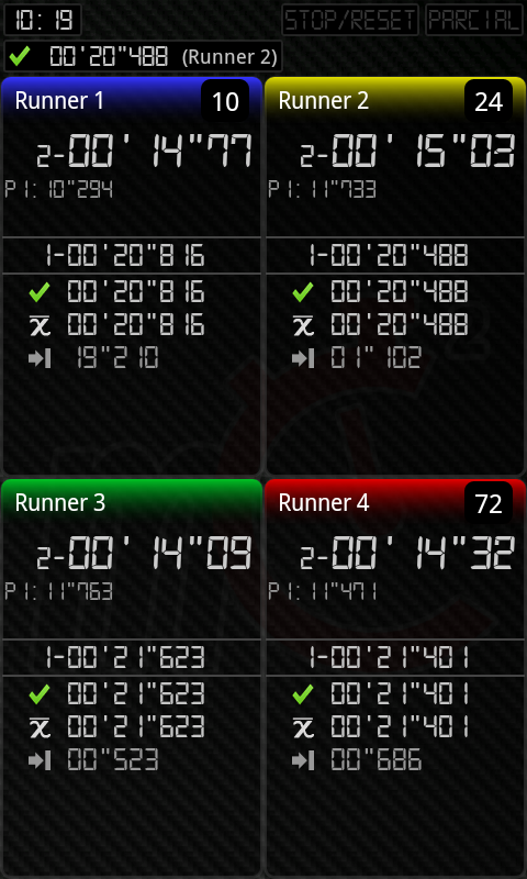Android application Energy multiChrono mC2 PRO screenshort