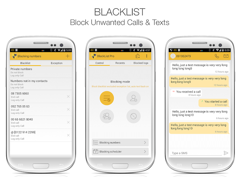BlackList Pro Screen 1