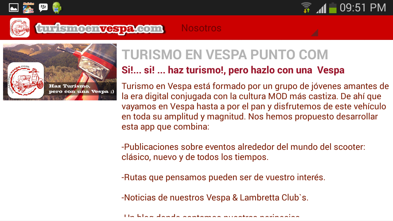 Turismo En Vespa Apl Android Di Google Play
