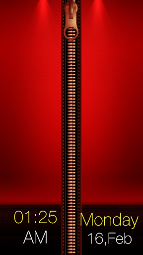 Red Zipper Screen Lock