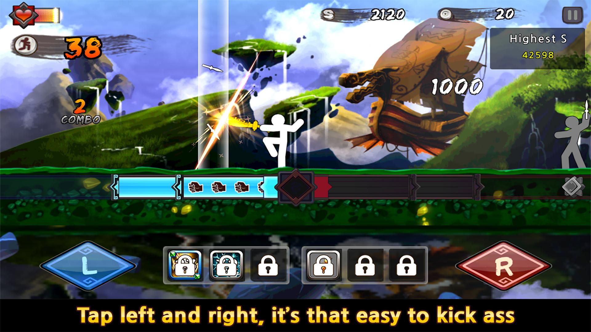 Android application One Finger Death Punch screenshort