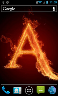 The fiery letter A LWP Screenshots 1