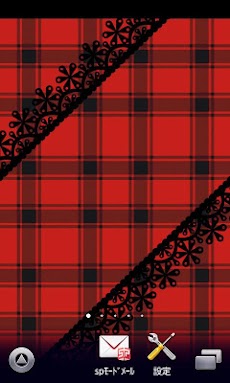 赤チェックレース柄 スマホ待ち受け壁紙 Androidアプリ Applion