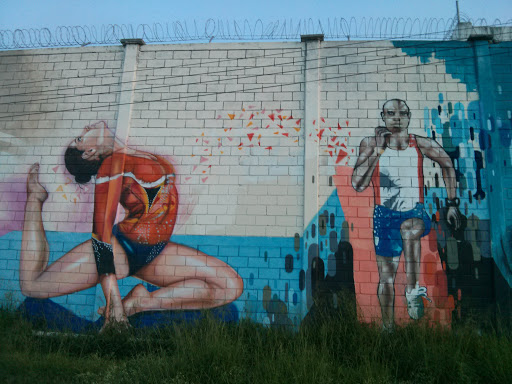 Atletas De Alto Rendimiento Mural 