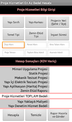 【免費商業App】Proje Hizmet Bedeli-APP點子