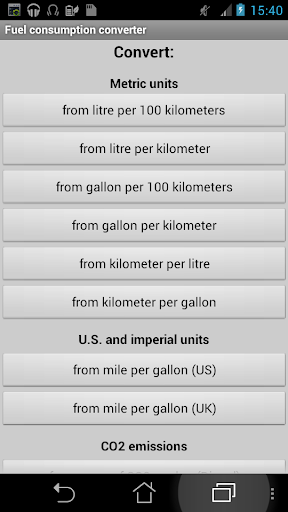 Fuel consumption converter