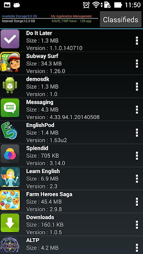 Manage Applications-Share Apps