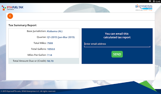 IFTA - Fuel Tax Calculator Screenshots 1