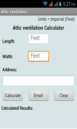 Attic Ventilation Calculator