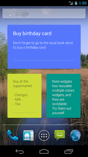 Note Widgets