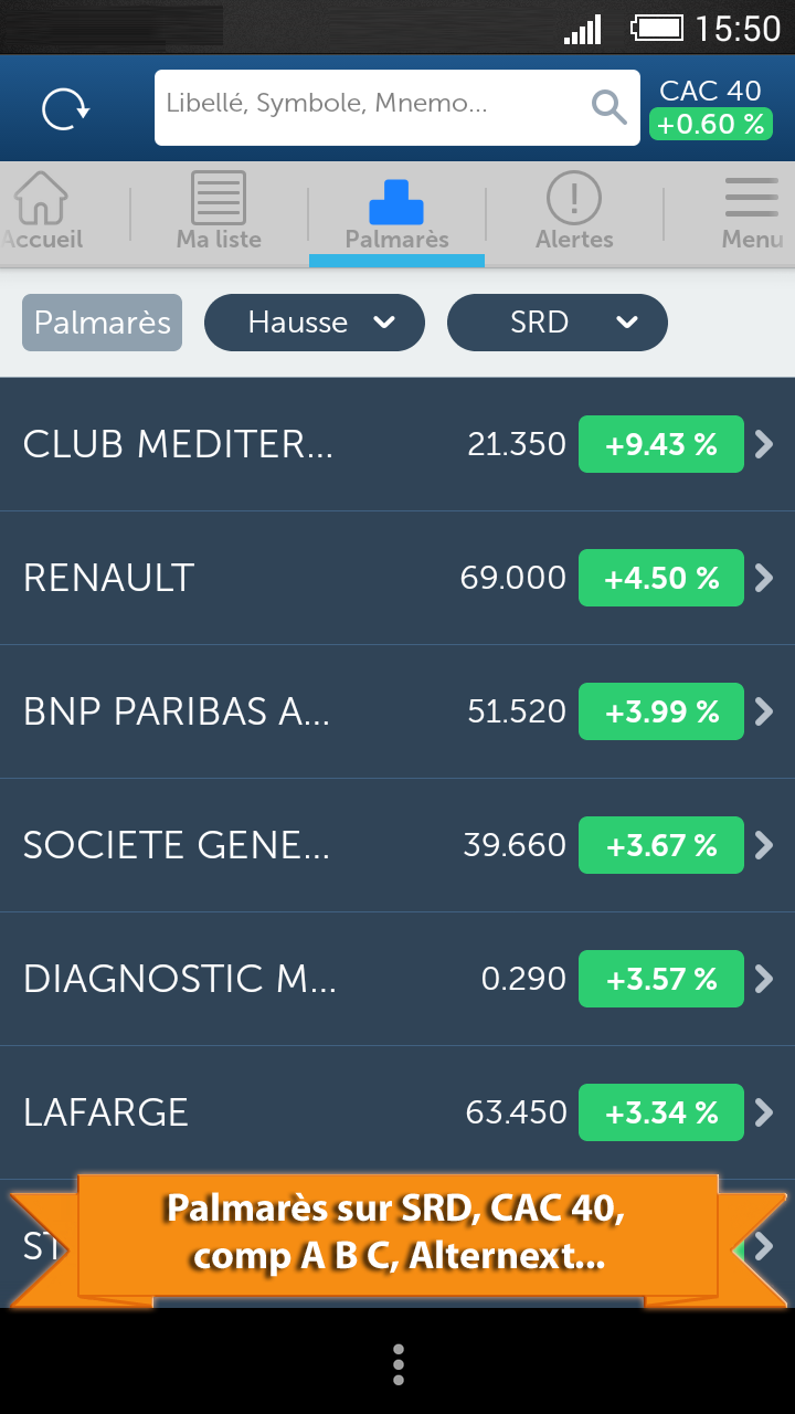 TradingSat Bourse Screen 3