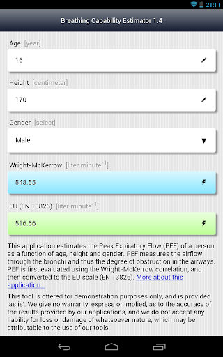 Breathing Capability Estimator