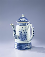 Conische koffiekan met een afbeelding van De Parasoldames