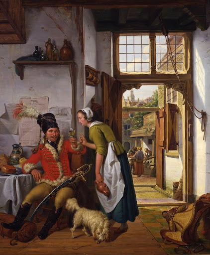 Interior with Soldier and Maidservant