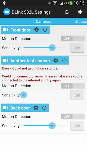 Motion settings for DCS-932L