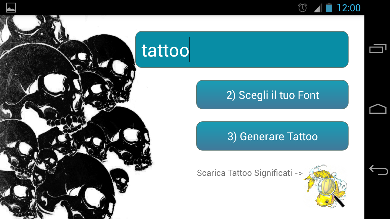 Android application Tattoo Design Generator PRO screenshort
