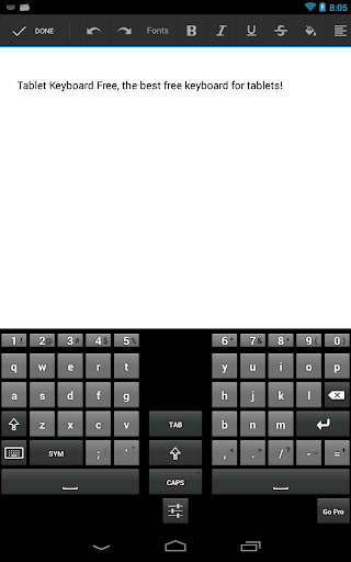 Tablet Keyboard Free