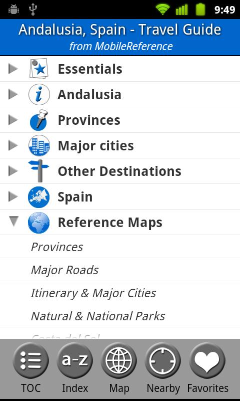 Android application Andalusia, Spain Travel Guide screenshort