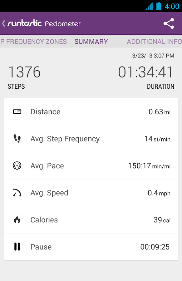 Runtastic Pedometer PRO - screenshot