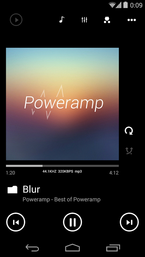 Android application Skin for Poweramp Metro UI screenshort