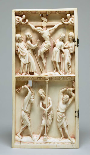 Diptych Leaf with the Crucifixion and Flagellation