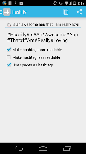 Hashify: Text to Hashtags