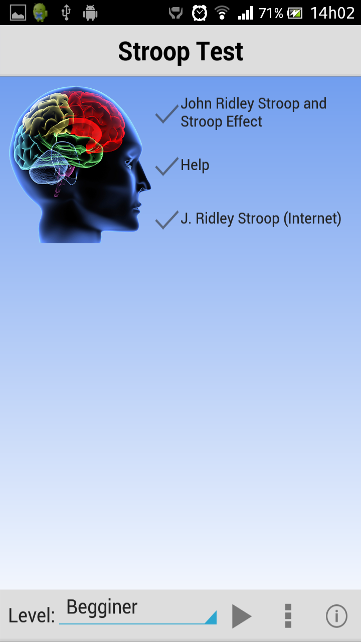 Stroop Test Screen 3