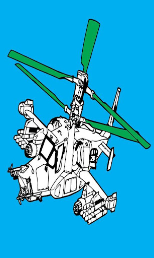 Gunship Helicopter Coloring