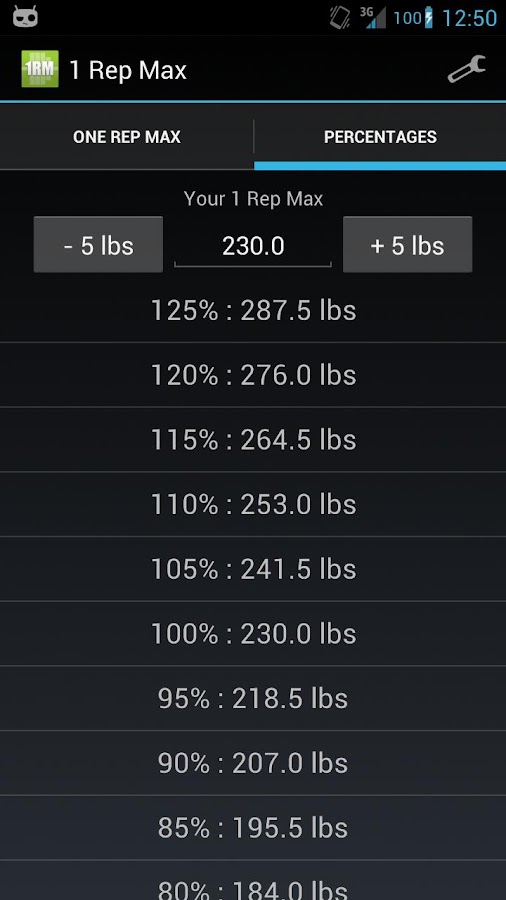 1 Rep Max Calculator Android Apps on Google Play