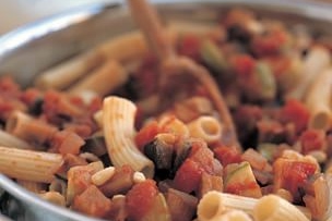 Rigatoni with Caponata
