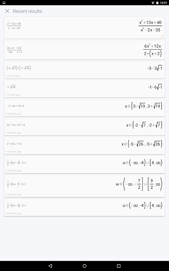 PhotoMath - screenshot