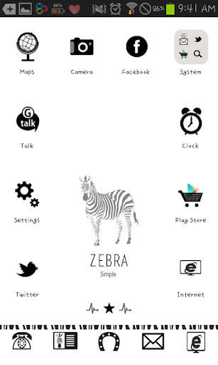 Zebra go launcher theme