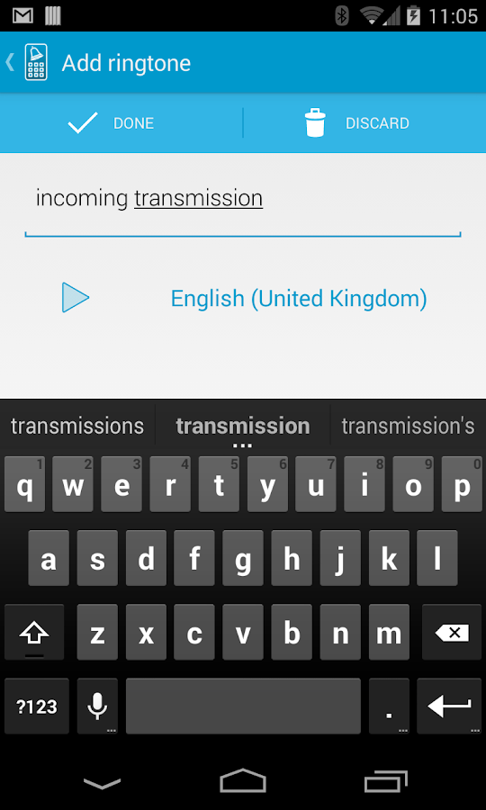 Type Your Ringtone Pro - screenshot