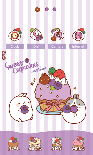 CUKI Themes Molang's cupcake