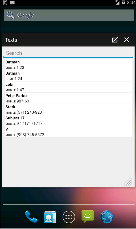 Texts Small App (Donate) Screen 3
