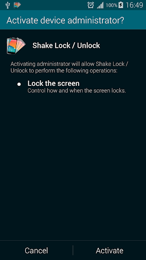 Shake Lock unlock
