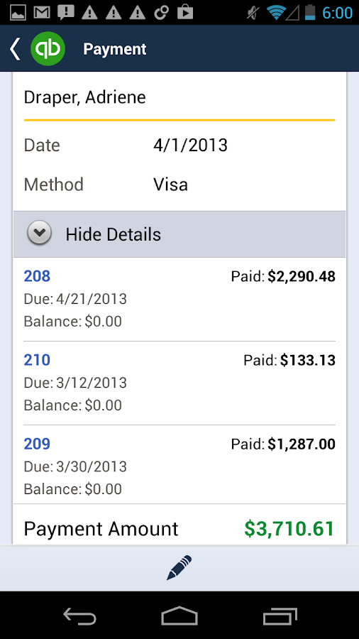 QuickBooks Online screenshot