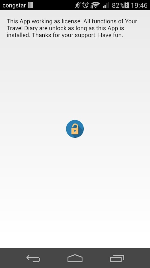 Android application Your Travel Diary Pro License screenshort