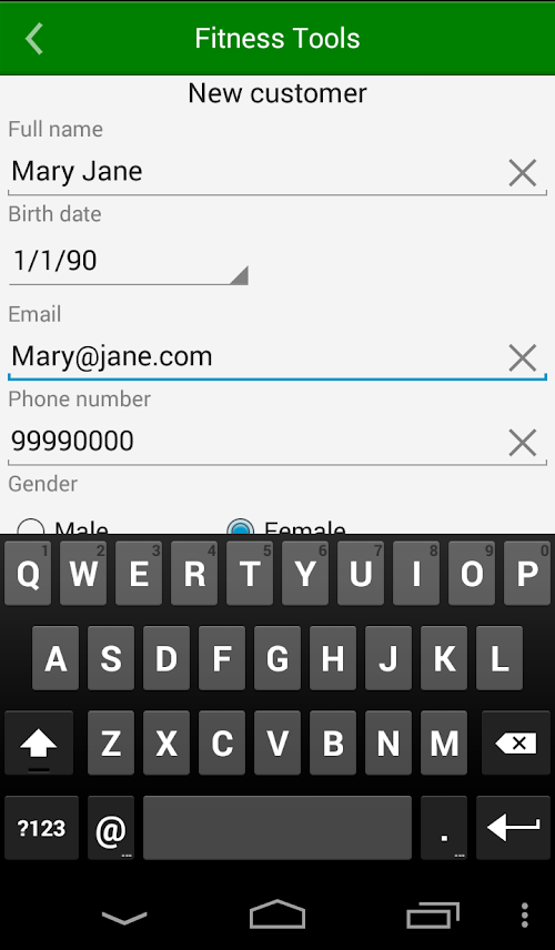 Android application Fitness Tools screenshort
