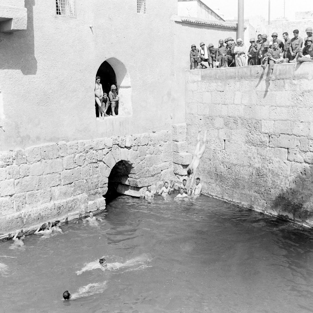 Soldiers Swim In Roman Baths At Gafsa Eliot Elisofon — Google Arts
